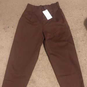 Zara Slouchy Trousers Paper Bag Waist Size US6